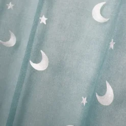 Voilage enfant brodé étoiles et lunes