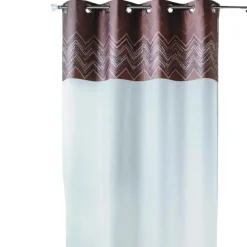 Voilage en jacquard avec parement à chevrons