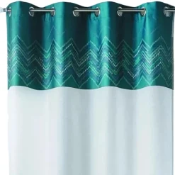 Voilage en jacquard avec parement à chevrons