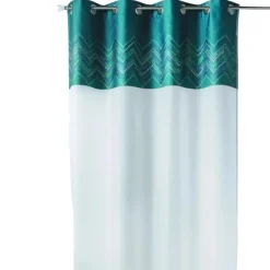 Voilage en jacquard avec parement à chevrons