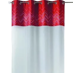 Voilage en jacquard avec parement à chevrons