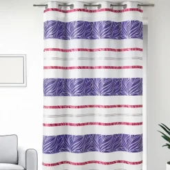 Voilage en jacquard à rayures horizontales colorées