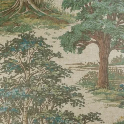 Voilage en lin à motif forêt