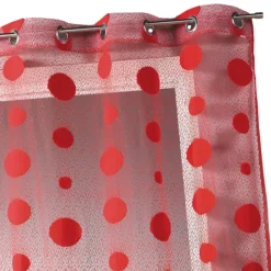 Voilage en maille effet filet à pois