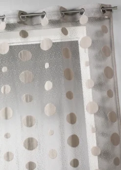 Voilage en maille effet filet à pois