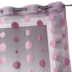 Voilage en maille effet filet à pois
