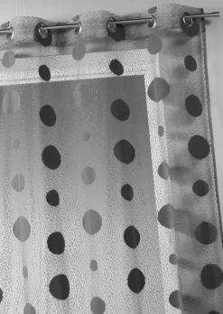 Voilage en maille effet filet à pois