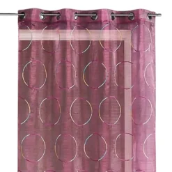 Voilage en organza avec cercles brodés