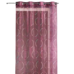 Voilage en organza avec cercles brodés