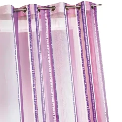 Voilage en organza jacquard à rayures verticales