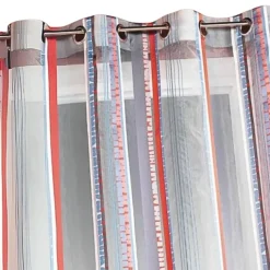 Voilage en organza jacquard à rayures verticales