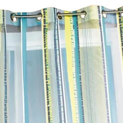 Voilage en organza jacquard à rayures verticales