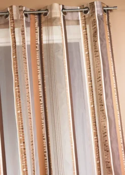 Voilage en organza jacquard à rayures verticales