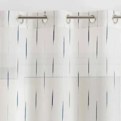 Voilage en étamine à jacquard rayé