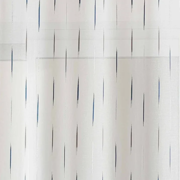 Voilage en étamine à jacquard rayé