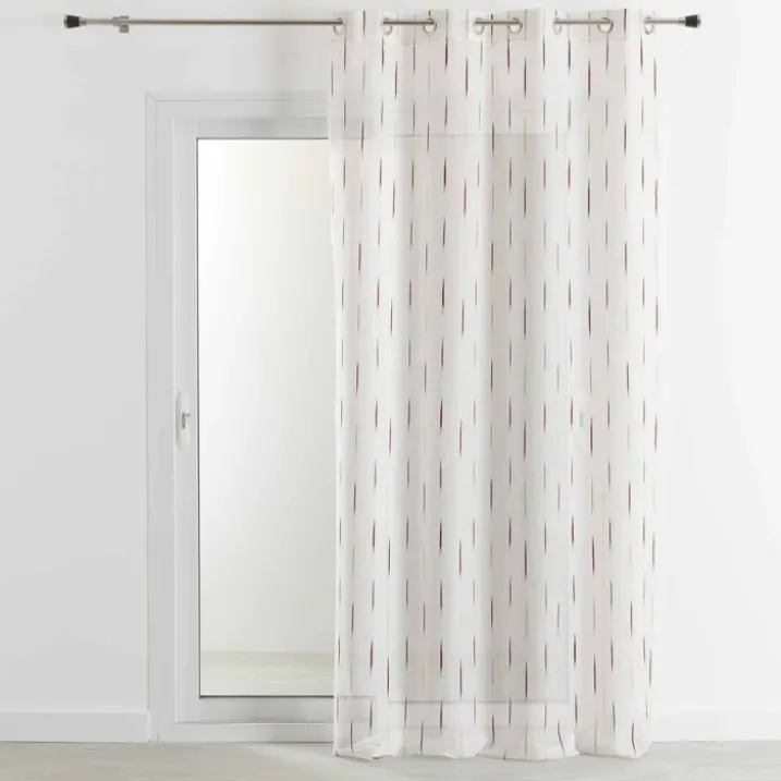 Voilage en étamine à jacquard rayé