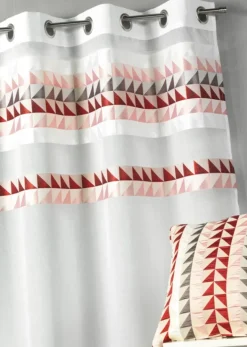 Voilage à frise imprimée de triangles