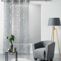 Voilage Ginko argent