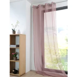 Voilage grande largeur effet lin
