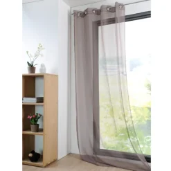 Voilage grande largeur effet lin