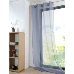 Voilage grande largeur effet lin
