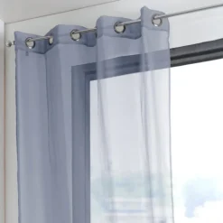 Voilage grande largeur effet lin