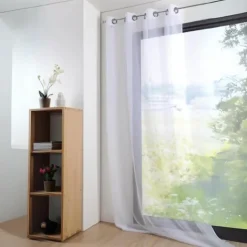 Voilage grande largeur effet lin