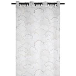 Voilage à œillets motif nuage pour chambre d’enfant