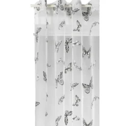 Voilage à œillets à motif papillons