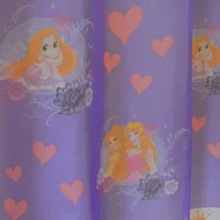 Voilage imprimé à motifs de princesses