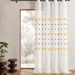Voilage jacquard imprimés hexagonaux