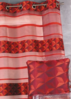 Voilage jacquard motifs bleus