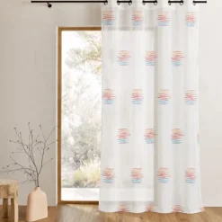 Voilage jacquard à motifs graphiques