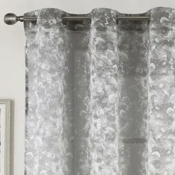 Voilage jacquard à oeillets élégance texturée