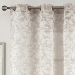 Voilage jacquard à oeillets élégance texturée