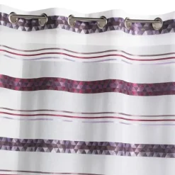 Voilage jacquard à rayures géométriques