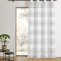 Voilage jacquard à rayures horizontales