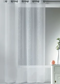 Voilage léger brodé à motifs décoratifs