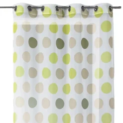 Voilage à motif de gros pois verts