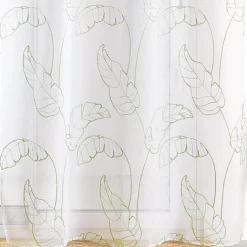 Voilage motif feuilles à pattes cachées