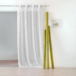 Voilage à Motifs Frappés "Fleuri"