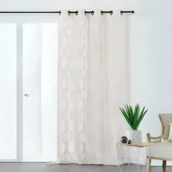 Voilage à motifs géométriques verticaux