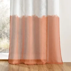 Voilage à oeillets bi-colore