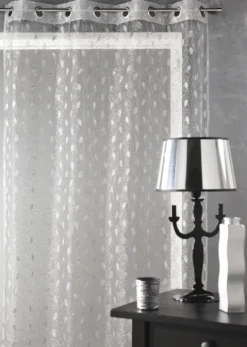 Voilage organza brodé à imprimés fantaisies