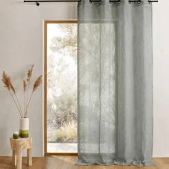 Voilage organza brodé prêt à poser