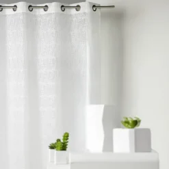 Voilage organza brodé prêt à poser