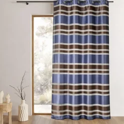 Voilage organza coloré aux rayures horizontales