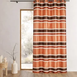 Voilage organza coloré aux rayures horizontales