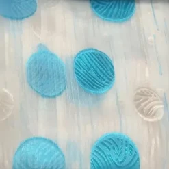 Voilage organza fils coupés motif ronds