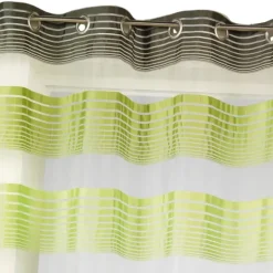 Voilage organza à fines rayures horizontales colorées